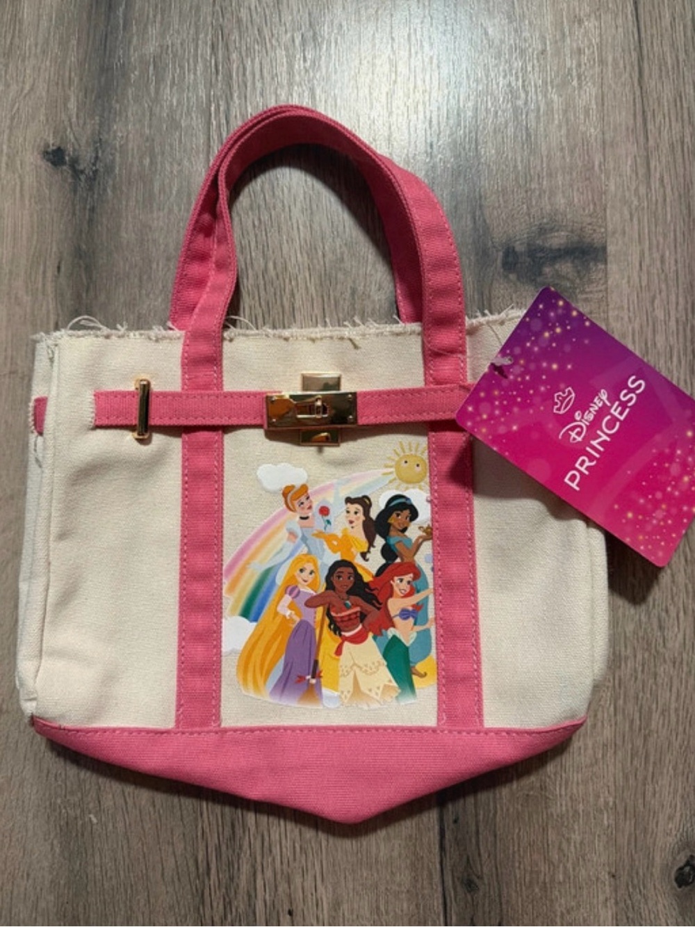 Disney Princess Pink & Cream Canvas Tote Bag